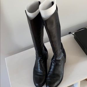 Stuart weitzman black napa knee high boot